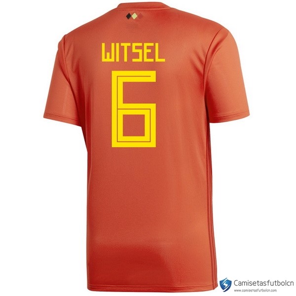 Camiseta Seleccion Belgica Primera equipo Witsel 2018 Rojo
